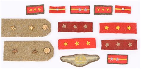 Sold Price: WWII JAPANESE ARMY RANK INSIGNIA LOT WW2 - August 6, 0122 ...