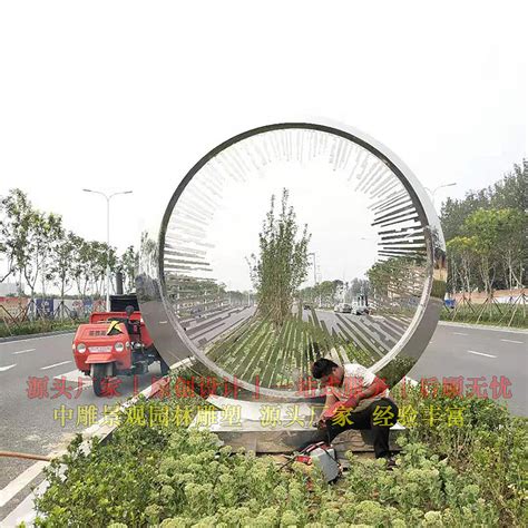 广场不锈钢圆环雕塑-陕西雕塑公司