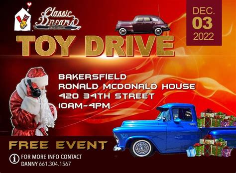 ? Classic Dreams Toy Drive, Ronald McDonald House Bakersfield, December ...