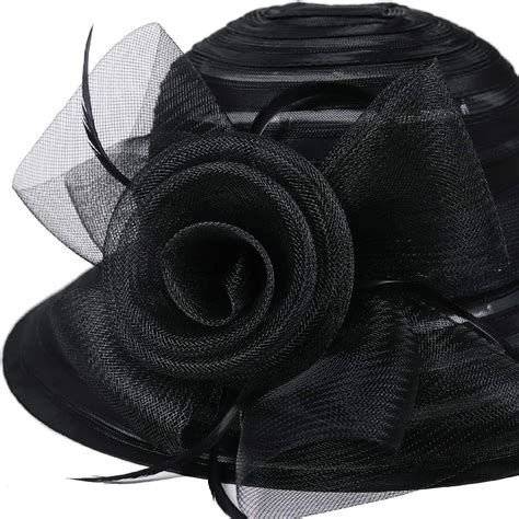 Buy Ruphedy Women Derby Church Dress Bucket Hat Fascinators Bridal Tea ...