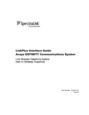 Fillable Online LinkPlus Interface Guide Avaya Communications System ...