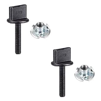 uxcell M4 x 20mm Thumb Screw Bolt with T Nut Hand Driven Spade Nylon ...