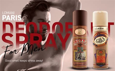 Buy Lomani Pack of 2 El Paso & Cigar Deodorant Spray 200ml for Men ...