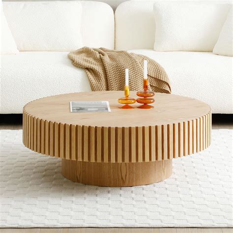 Amazon.com: LKTART 31.49'' Natural Ash Coffee Table Modern Handcraft ...