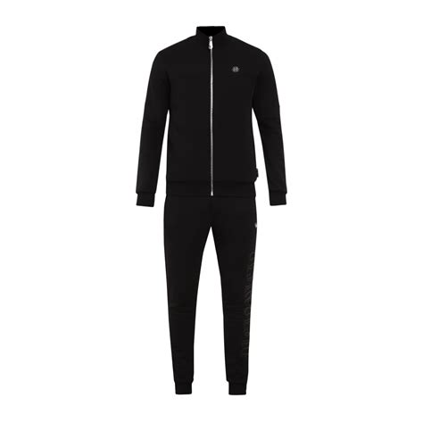 Buy Philipp Plein Men Black Embroidered Plein Patch Tracksuit for Men ...