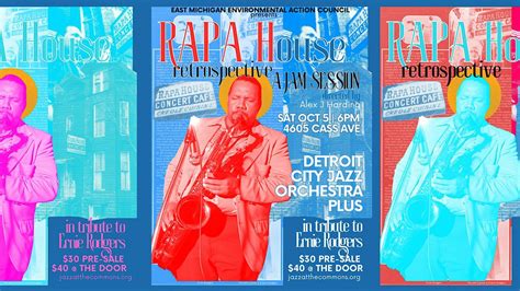 Jazz @ The Commons: RAPA House Retrospective, 4605 Cass Ave, Detroit, 5 ...