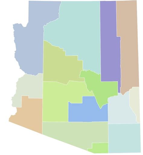 Image result for Arizona County Map