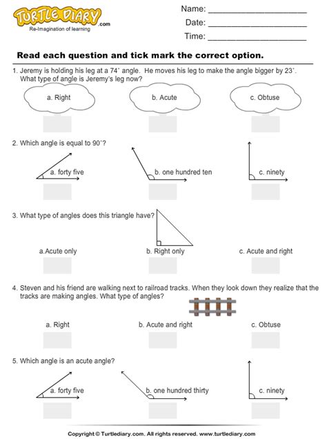 Image result for Classification of Angles Worksheet