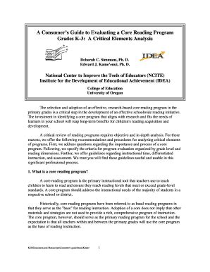 Fillable Online nj consumer guide to evaluating a core reading program ...