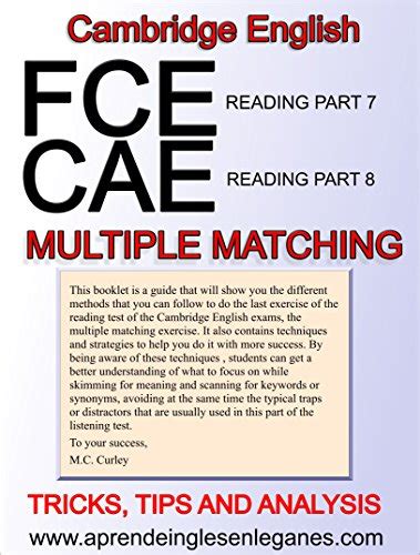 CAMBRIDGE ENGLISH - FCE & CAE READING ( PARTS 6 & 7 ) MULTIPLE MATCHING ...