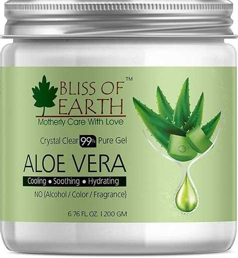 Bliss of Earth Crystal Clear Aloe Vera Gel, 200ml: Amazon.in: Beauty