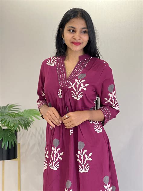 Screen Printed Pure Cotton Kurta Set | NCF201 – Aham Designer Boutique