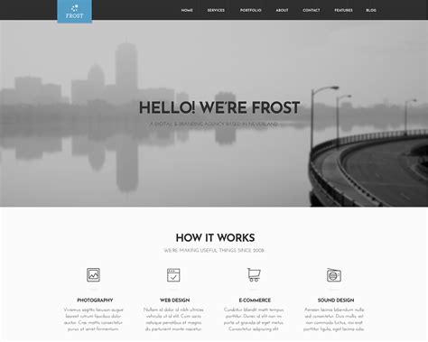 Frost Free Homepage PSD | Graphic Fork
