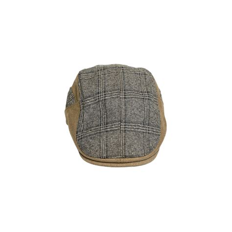 Buy CHOKORE Men Beige Fashionable Retro British Plaid Ivy Cap Online