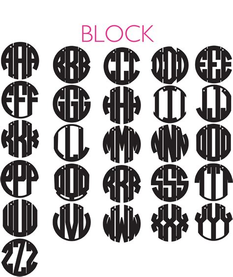 Image result for Block Monogram Letters