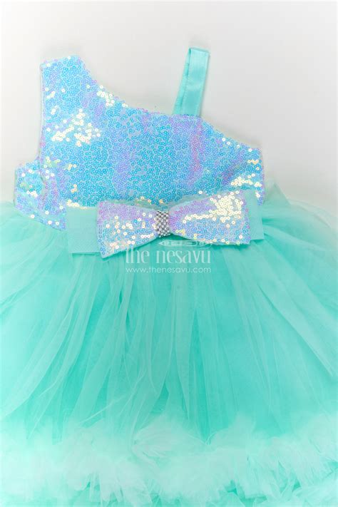 Nesavu Purple Colour Princess Dress Girls Sequin Bodice Ruffle Tulle ...