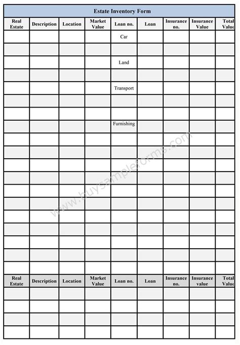 Image result for Printable Home Inventory