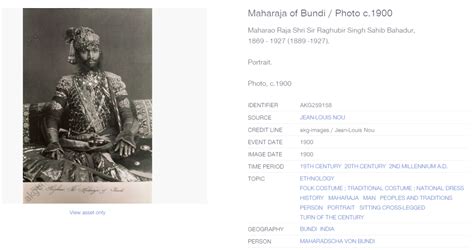 This photo actually shows a former Indian ruler in the princely state ...
