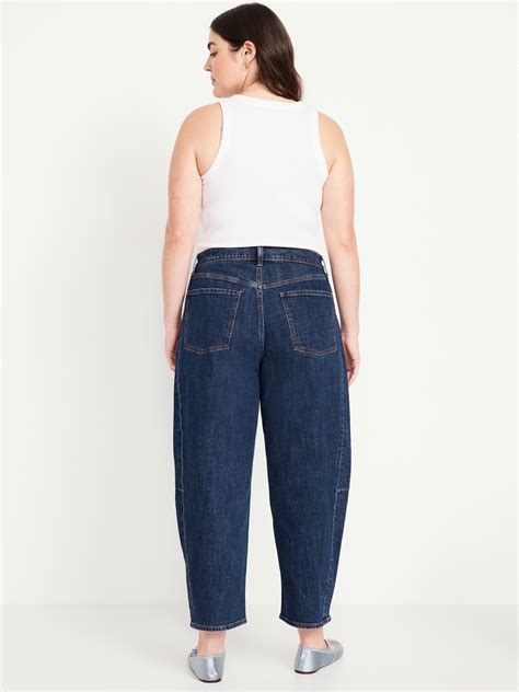 High-Waisted Barrel Ankle Jeans | Old Navy