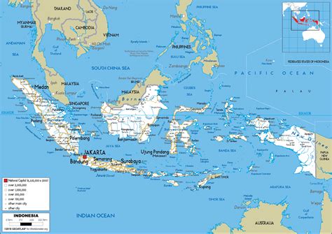 Indonesia Map (Road) - Worldometer