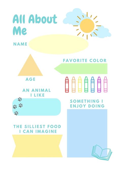 All About Me Printable Template - astra.edu.pl