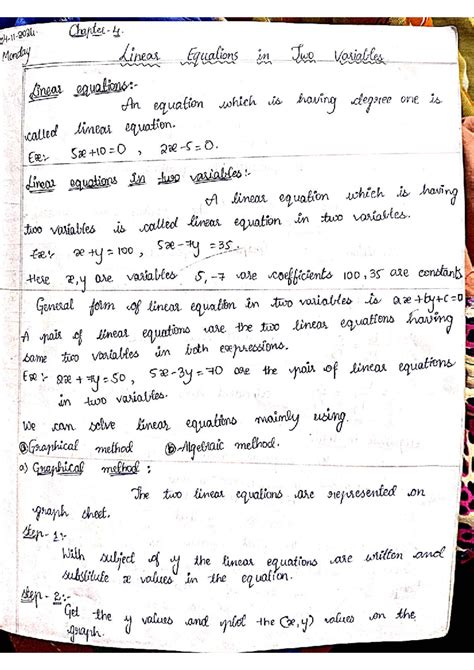 Linear Equations in Two Variables: Concepts and Methods (MATH 101 ...