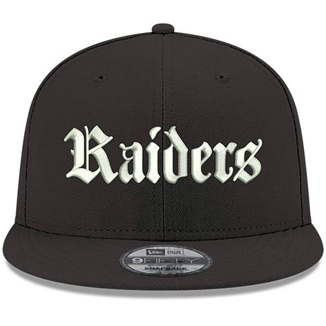 Buy Men's New Era Black Las Vegas Raiders Team Gothic Script 9FIFTY ...