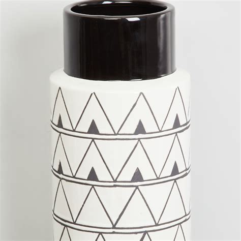 Buy Tribal Zig-Zag Decal Patterned Vase from Home Centre at just INR 1599.0