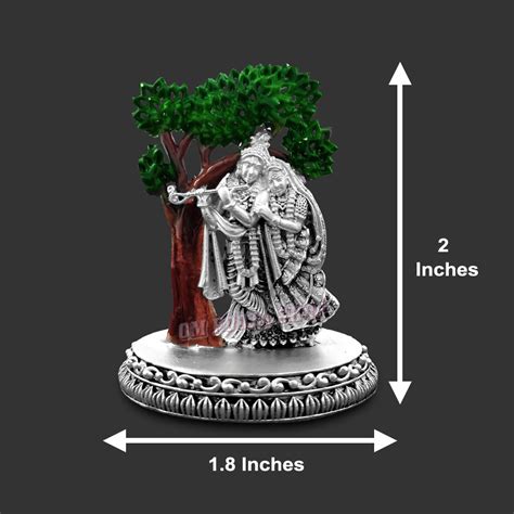 Radha Krishna with Standing Murti in 925 Silver