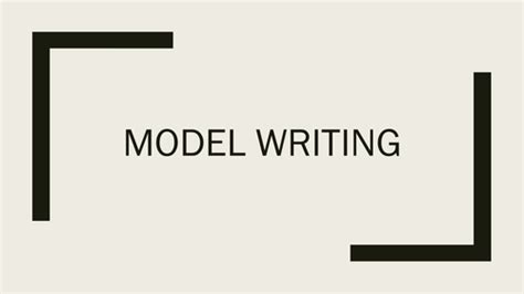 Image result for Writing Models Example