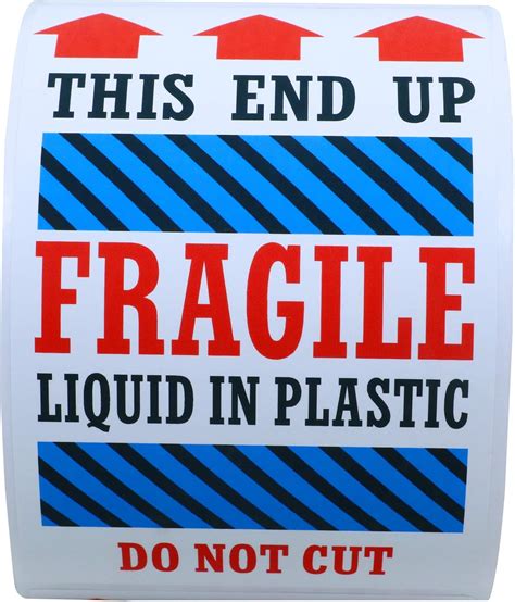 Buy Hybsk 3 x 5 Fragile Liquid in Plastic This End Up Safe Handling ...
