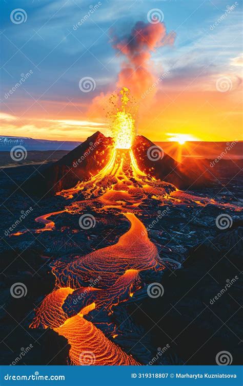 Image result for Exploding Volcano Landscape Simple