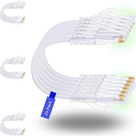 Rapink Patch Cables Cat6a 1ft 24 Pack Slim, Cat6a Ethernet Patch Cable ...