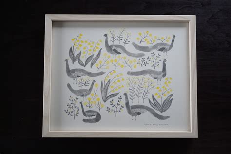 青山佳世 個展 “Patterns in everyday life” 販売作品「peacock」 | ひるねこBOOKS