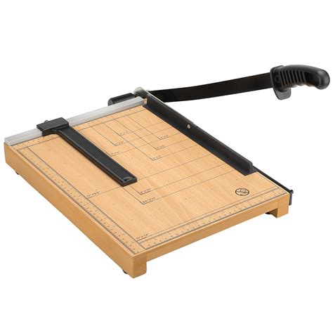 CreGear 15 Inch Guillotine Paper Cutter Heavy Duty, Wood Paper Cutter ...