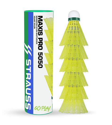 Buy STRAUSS Maxis Pro Nylon Shuttlecock (Pack of 6) | Stable Flight ...