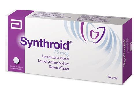 SYNTHROID 75 MCG 30 TABLETAS - Carol Tienda Online