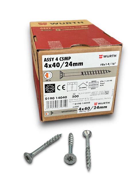 ASSY 4 CSMP 4x40 / 24mm verzinkt TG Senkfrästasche RW, 500 Stk Stahl ...