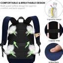 Hoteon Golden Wolf Laptop Backpack with Rain Cover, Anti-Theft Locker ...