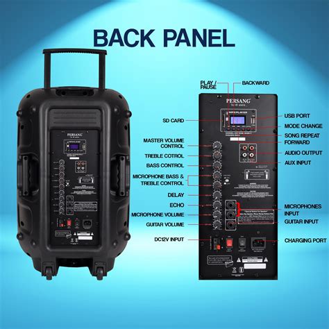 Persang Octane-9 (15) Singing Trolley Speaker with Recording – PERSANG ...