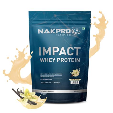 NAKPRO Impact Whey Protein 2kg | Isolate & Concentrate | 24g Protein ...