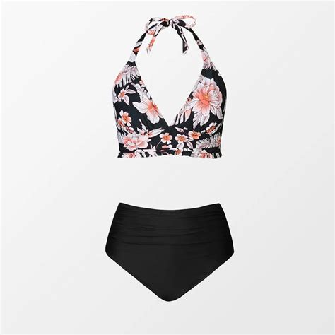 Plunge Halter Neck Bikini Set I The Beach Company Online