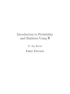 Image result for Introduction to Probability and Statistics Using R