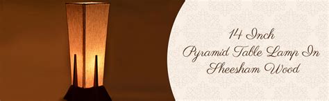 Buy ExclusiveLane Sheesham Wood And Cotton, Polyvinyl Table Lamp, Brown ...