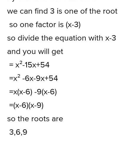 3. Factorise x3 - 18x2 + 99x - 162, using factor theorem. - Brainly.in