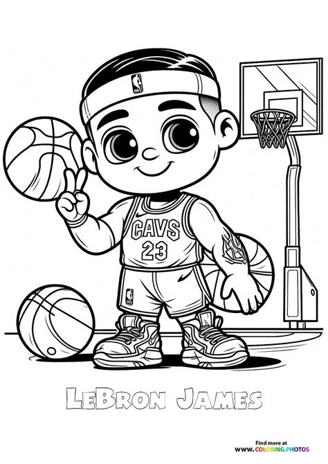 Cool LeBron James - Coloring Pages for kids