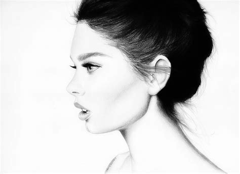 side profile drawing realistic