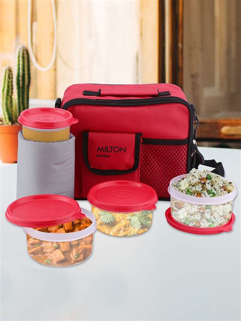 Buy Milton Meal Combi Softline Red Lunch Box 3 Containers 280 Ml Each ...