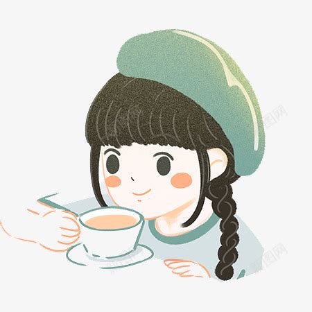 可爱女孩喝奶茶AI绘制头像 漂亮的奶茶妹妹女生头像-1-6TU