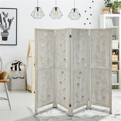 ECOMEX 4 Panel Cutout Wood Room Divider, 5.6 Ft Tall India | Ubuy